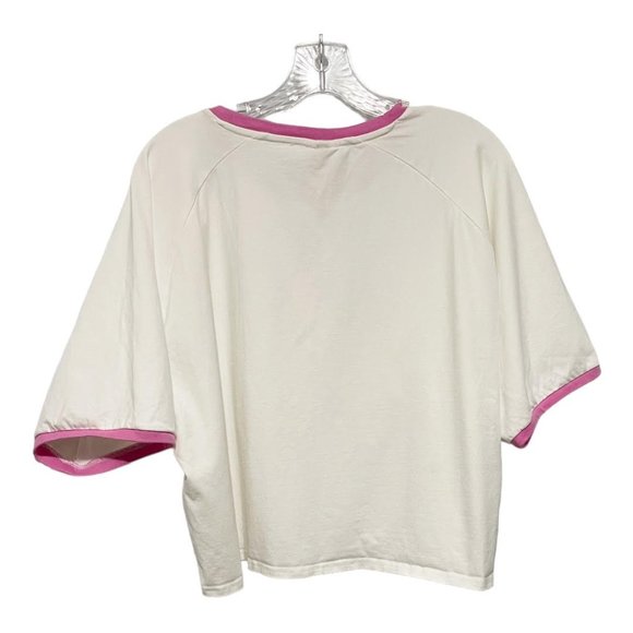 Kappa XL Active Authentic Sand Caraff Cropped Graphic Short Sleeve T-Shirt - Picture 4 of 7